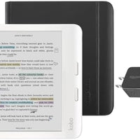 Kobo Libra Colour White eReader with Case Bundle