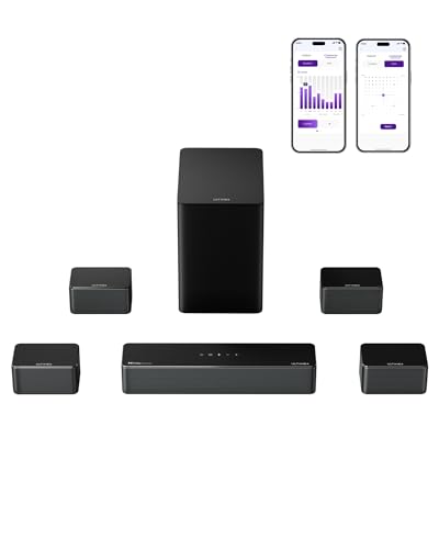 ULTIMEA 7.1 Surround Sound System for TV with Dolby Atmos, 460W Sound Bar for TV with 6.5
