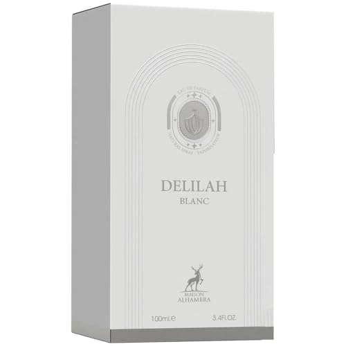 Maison Alhambra Delilah Blanc – Citrus, Amber, Floral, Musky – Eau de Parfum Spray Long-Lasting Fragrance for Women, 3.4 Ounce / 100 ml