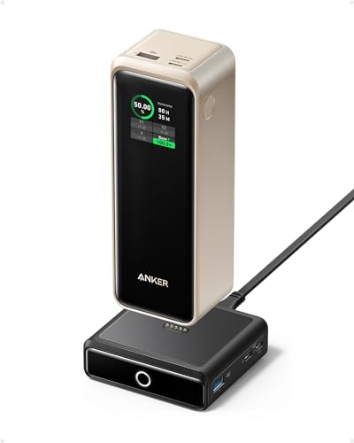 ANKER Prime Power Bank, 27,650mAh 3-Port 250W Portable Charger for Travel, TSA-Approved, Smart App, for MacBook Pro/Air, iPhone 16/15/14 Series, Samsung, Laptops, and More