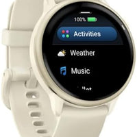 Garmin vívoactive® 6, Health & Fitness GPS Smartwatch, 42mm, Bone | 24/7 Health Monitoring, Built-In Sports Apps, Sleep Coach, Body Battery™ Energy Monitoring, Daily Suggested Workouts