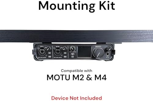 Desk Mount Kit for Motu M2 & M4 - Under Desk Mounting Brackets, Reverible - Secure Mounting Accessories