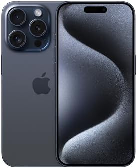 Apple iPhone 15 Pro, 256GB, Black Titanium - Unlocked (Renewed)