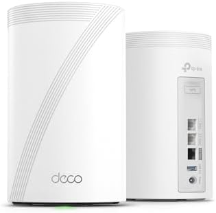 TP-Link Deco 7 Pro BE14000 Tri-Band Wi-Fi 7 Whole Home Mesh System | 8-Stream 14 Gbps | 10 WAN/LAN Port | Up to 8100 Sq.ft, 200 Devices Capacity | 320 MHz, HomeShield, AI-Roaming (BE67 2-Pack)