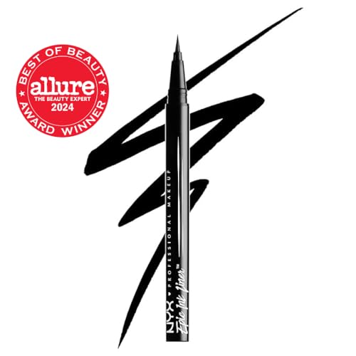 NYX PROFESSIONAL MAKEUP Epic Ink Liner, Delineador Líquido a Prueba de Agua - Negro, Fórmula Vegana