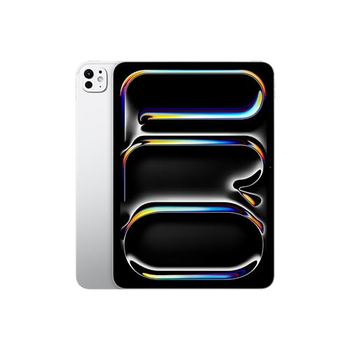 Apple iPad Pro 11 Pulgadas (M4): Diseñado para Apple Intelligence, Pantalla Ultra Retina XDR, 256GB, Cámara Frontal/Trasera de 12MP, Escáner LiDAR, Wi-Fi 6E, Face ID, Batería para Todo el Día — Plata