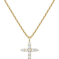 Ofertaza, PAVOI 14K Gold Plated Cubic Zirconia Cross Necklace