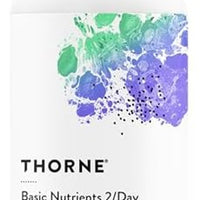 THORNE - Nutrientes básicos 2/día - Multivitamínico diario integral con biodisponibilidad óptima - Fórmula de vitaminas y minerales - Sin gluten, lácteos y soja - 60 cápsulas - 30 porciones