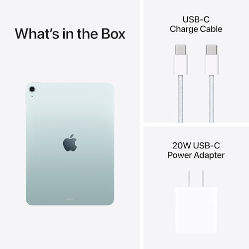 Apple iPad Air 11-inch (M4): Liquid Retina Display, 256GB, 12MP Front/Back Camera, Wi-Fi 7 with Apple N1, Touch ID, All-Day Battery Life — Blue