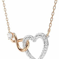 Ofertaza, Swarovski Infinity Heart Jewelry Collection, Rose Gold & Rhodium Tone Finish, Clear Crystals