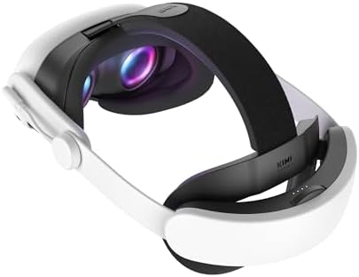 KIWI design K4 Boost Battery Head Strap for Meta Oculus Quest 3/3S, Adjustable VR Headband Accessories with Dual Charge, Extend Playtime & Reduce Facial Stress for Kids and Adults