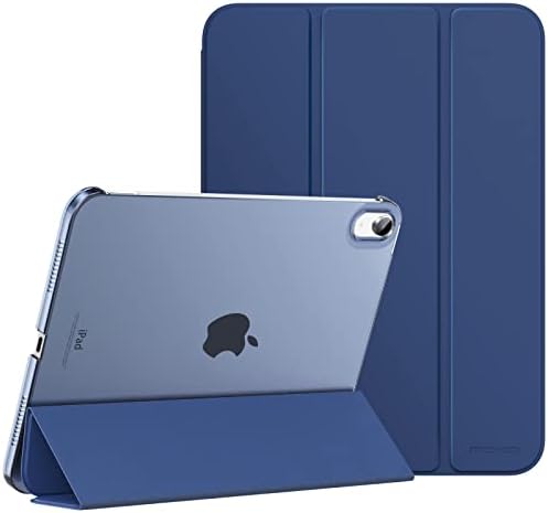 MoKo for iPad (A16) 11th Generation Case 11 Inch 2025, iPad 10th Generation Case 10.9 Inch 2022, Slim Stand Hard PC Translucent Back Shell Smart Cover, Support Touch ID, Auto Wake/Sleep, Navy Blue
