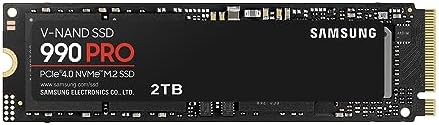 Samsung 990 PRO SSD 2TB NVMe M.2 PCIe Gen4, M.2 2280 Internal Solid State Hard Drive, Seq. Read Speeds Up to 7,450 MB/s for High End Computing, Gaming, and Heavy Duty Workstations, MZ-V9P2T0B/AM