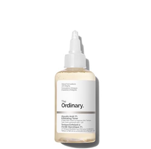 The Ordinary Glycolic Acid 7% Exfoliating Toner, Brightening and Smoothing Daily Toner for More Even-Looking Skin Tone