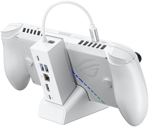 JSAUX Docking Station for ROG Xbox Ally X (2025)/ROG Ally X/ROG Ally/Steam Deck/Legion Go/Legion Go S, 6-in-1 Dock with HDMI 4K@120Hz, Gigabit Ethernet, USB A & USB C 3.2 Gen 1, 100W Charging - HB0609