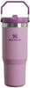 Stanley IceFlow Flip Straw Tumbler with Handle 30 oz | Twist On Lid and Flip Up Straw | Leak Resistant Water Bottle | Insulated Stainless Steel |BPA-Free | Lilac