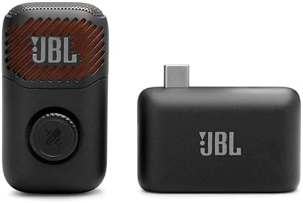JBL EasySing Mic Mini - Mini AI-Powered Microphone with Real-time Vocal Removal, Lightweight, Pocket-Sized Carrying case, and up to 6 Hours of Playtime (Black)