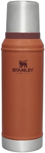 Stanley Classic Legendary Vacuum Bottle 1.0 qt | Wide Mouth with Leakproof Cup Lid | Keep Drinks Hot or Cold | Packable for Travel | Insulated Stainless Steel Thermos | BPA-Free | Hammertone Silver