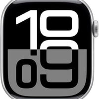 Apple Watch Series 10 [GPS + Cellular, 46mm] - Silver Aluminum Case with Denim Sport Band, M/L (Renewed Premium)