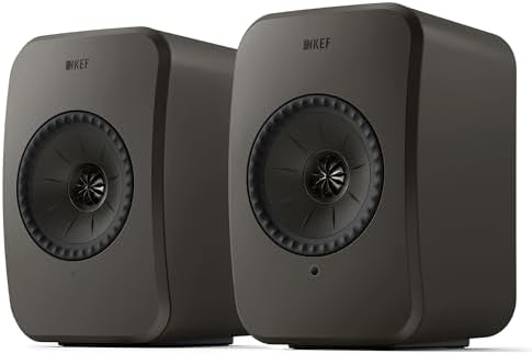 KEF LSX II LT Wireless HiFi Speakers (Graphite Grey, Pair)