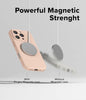 Ringke Silicone Magnetic [Compatible with MagSafe] Designed for iPhone 16 Pro Case, Feels Velvety Lightweight Slim Cute Soft Phone Cover for Women, Men - Pink Sand