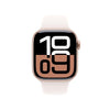 Apple Watch Series 10 [GPS + Cellular 42mm case] Smartwatch with Rose Gold Aluminium Case with Light Blush Sport Band - S/M. Fitness Tracker, ECG App, Always-On Retina Display, Water Resistant