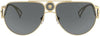 Versace VE 2225 100287 Gold Metal Aviator Sunglasses Grey Lens
