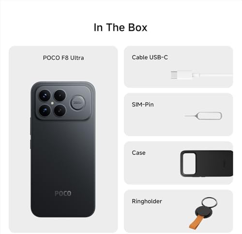 XIAOMI Poco F8 PRO 5G Ai (Compatible with Tmobile Mint Tello & Global) (256GB + 12GB) Ai 2K 6.59" Bose Sound 50MP Gamers Phone NFC Dual sim Unlocked Model 2510DPC44G Liberado (Black)
