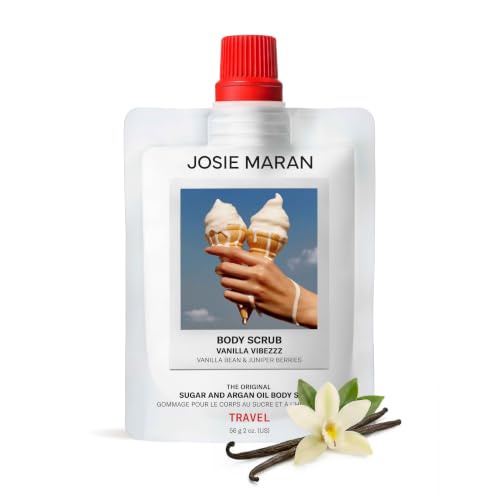 Josie Maran Vanilla Vibezzz Whipped Argan Body Butter, Travel Size, 2 fl oz