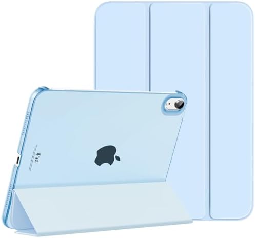 MoKo for iPad (A16) 11th Generation Case 11 Inch 2025, iPad 10th Generation Case 10.9 Inch 2022, Slim Stand Hard PC Translucent Back Shell Smart Cover, Support Touch ID, Auto Wake/Sleep, Navy Blue