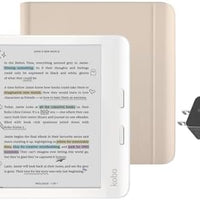 Kobo Libra Colour White eReader with Case Bundle