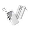 USB C Portable Charger Plug in Wall 10000mAh Power Bank Fast Charging 27W Portable Charger with Built in Cable Phone Portable Charger for iPhone Samsung Android, White