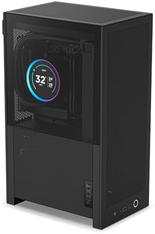 NZXT H2 Flow – Mini-ITX 20.7L High Airflow PC Case – Includes 2 x 120mm Top Fans & PCIe 5.0 Riser Cable – 331mm GPU – 280mm Radiator – Black