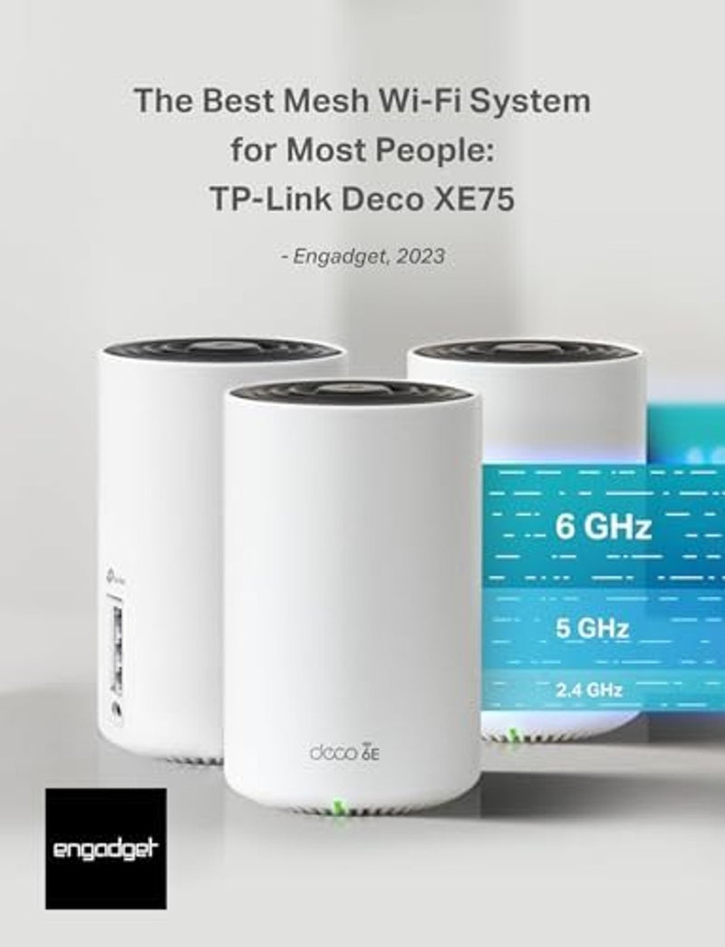 TP-Link Deco XE75 AXE5400 Tri-Band WiFi 6E Mesh System