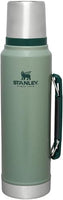 Stanley Classic Legendary Vacuum Bottle 1.0 qt | Wide Mouth with Leakproof Cup Lid | Keep Drinks Hot or Cold | Packable for Travel | Insulated Stainless Steel Thermos | BPA-Free | Hammertone Silver