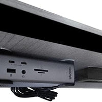 Under Desk Holder for Thunderbolt 4 Dock/Thunderbolt 3 Dock and Power Cable, Under Desk Iron Storage Rack for TS4 / TS3 Plus, No Drill, Easy Install with All Hardware Included