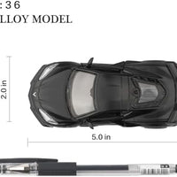 TOKAXI 1/36 Scale Chevrolet Corvette C8 Diecast Cars Models,Pull Back Vehicles Corvette C8 Toy Cars,Cars Gifts for Boys Girls
