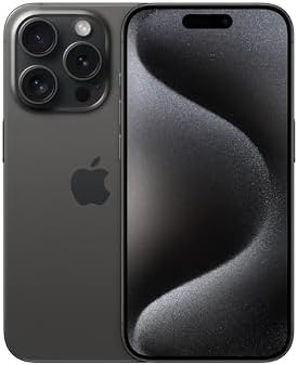 Apple iPhone 15 Pro, 256GB, Black Titanium - Unlocked (Renewed)