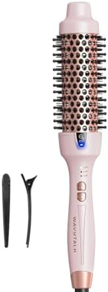 Wavytalk Versión Actualizada Cepillo Térmico, Cepillo Redondo Térmico Express de 1.5 Pulgadas con Iones Negativos Crea Secados de Calidad de Salón, Reducción de Frizz Iónico Hace el Cabello Más