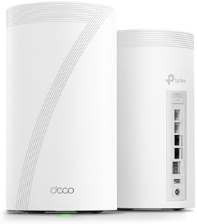 TP-Link Deco 7 Elite BE95 BE33000 Quad-Band WiFi 7 Whole Home Mesh System - Up to 7800 Sq.Ft w/AI-Driven Smart Antennas, 10G Multi-Gig Ethernet Ports, Replaces Router and Extender (2-Pack)