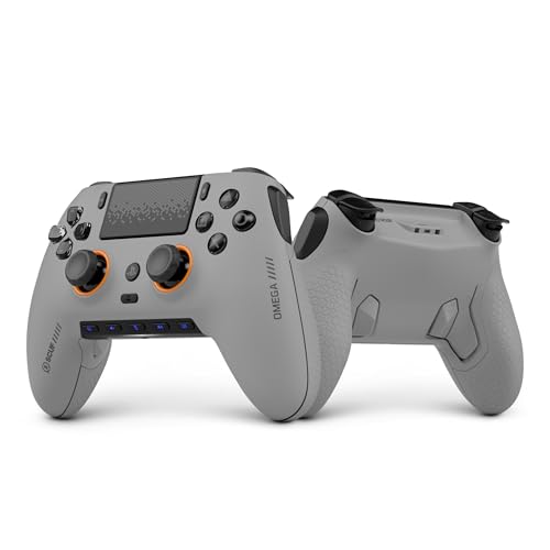 SCUF OMEGA PS5 Wireless Performance Controller – Officially Licensed, 11 Custom Inputs, Instant Triggers, Low Latency, TMR Durable Thumbsticks – Windows PC Compatible – Light Gray