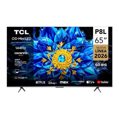 Televisor TCL 65” 4K UHD QD Mini LED Dimming + RACK 65P8L