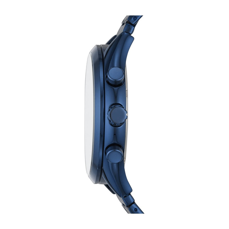 Reloj Fenmore de acero inoxidable azul marino con función múltiple y diseño moderno