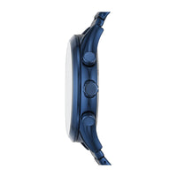 Reloj Fenmore de acero inoxidable azul marino con función múltiple y diseño moderno