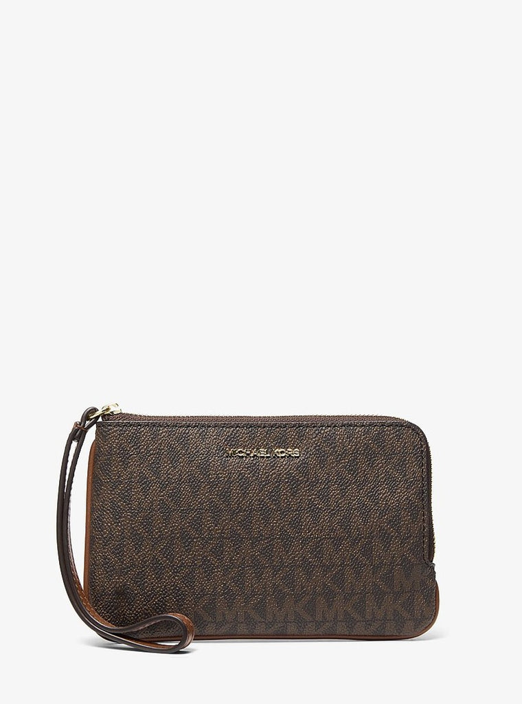 Michael Kors Jet Set Travel Small Signature Logo Wristlet VANILLA