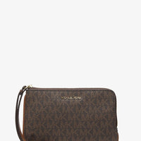 Michael Kors Jet Set Travel Small Signature Logo Wristlet VANILLA