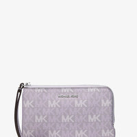 Michael Kors Jet Set Travel Small Signature Logo Wristlet LILAC
