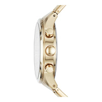 Fossil Flynn Cronógrafo Reloj de Acero Inoxidable Dorado con Cierre Plegable y Resistencia al Agua 5 ATM