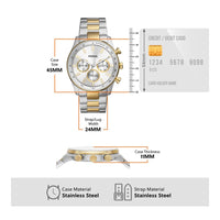 Sullivan Reloj Multifunción de Acero Inoxidable en Dos Tonos, Moderno y Elegante para Hombres