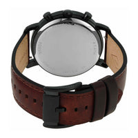 Reloj cronógrafo Luther de Fossil, cuero marrón, resistente al agua 5 ATM, cierre de hebilla, modelo BQ2461